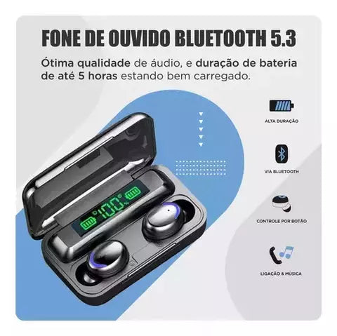 FONE DE OUVIDO GAMER SEM FIO BLUETOOTH F9-5 TWS