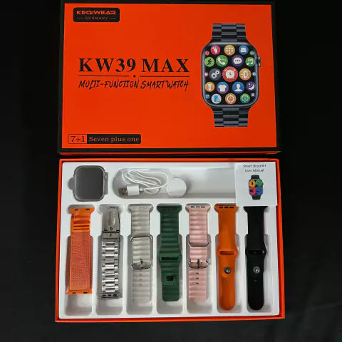OFICIAL KW39 MAX 7 PULSEIRAS O QUERIDINHO DO MERCADO + CAPINHA + PELÍCULA